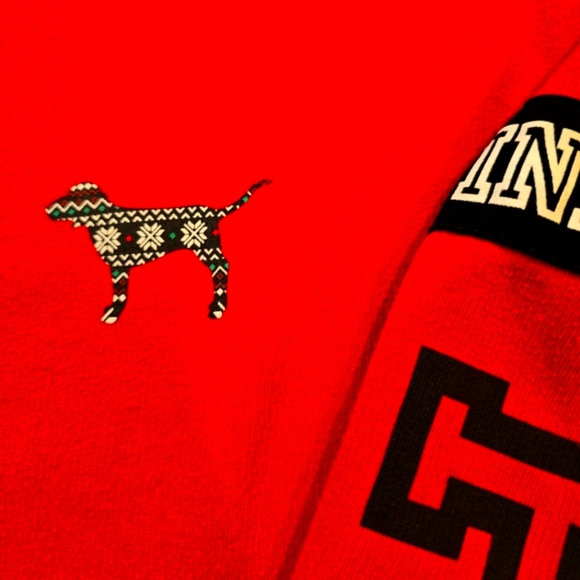 PINK Victoria's Secret Red Sweater with Black and White Accents - Picture 4 of 7